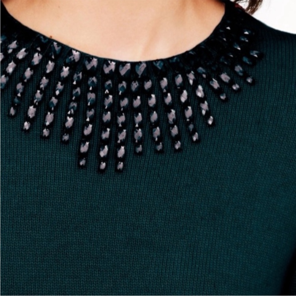J. Crew Jewelled Neckline Sweater - Picture 3 of 7